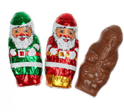 6 oz Foiled Chocolate Santa's - 1772