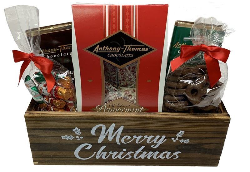 Wooden Merry Christmas Crate - 3860