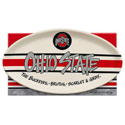 OSU Oval Plate w/24pc OSU Box of Buckeyes - 3635